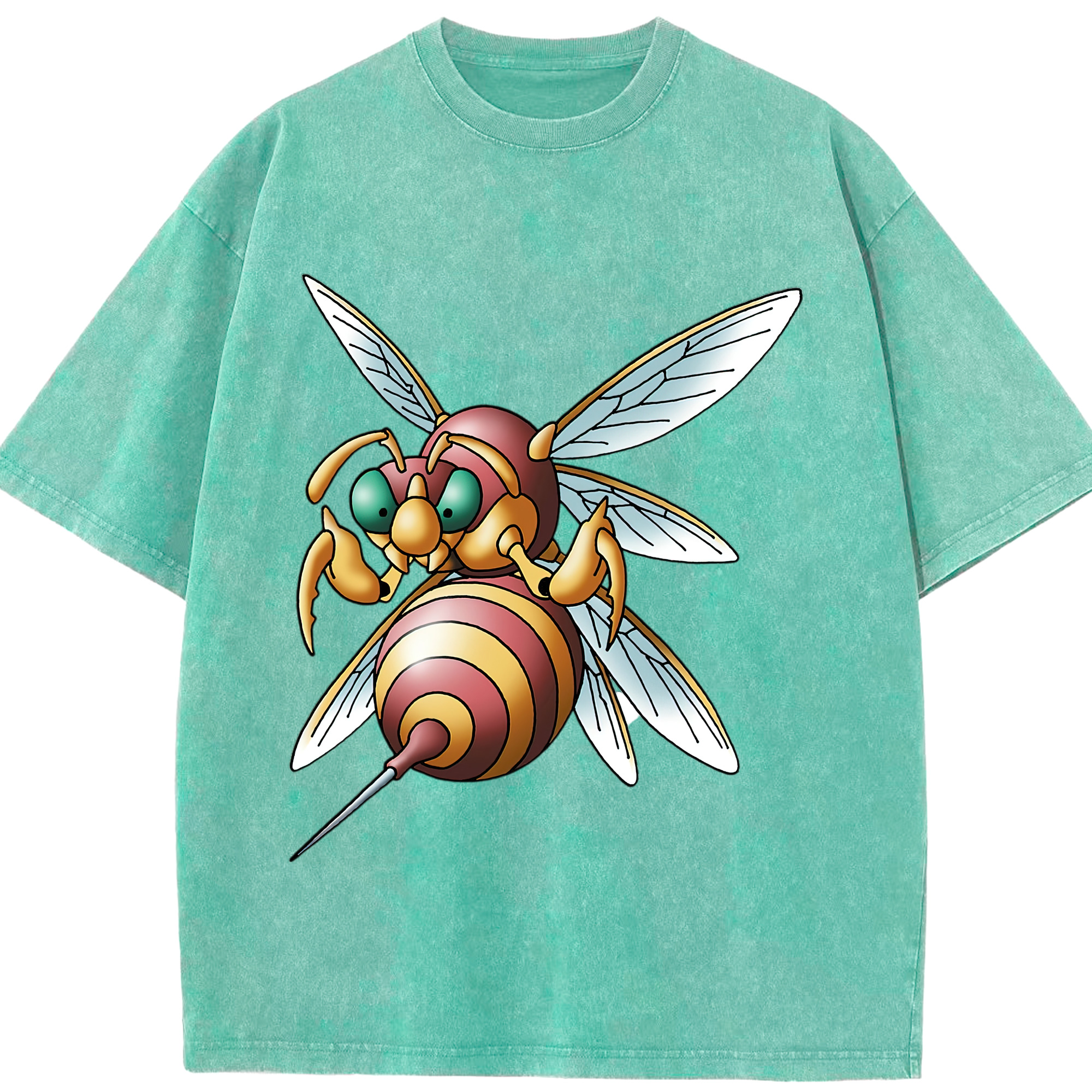 （画像用） ドラゴンクエスト Doragon Kuesuto Dragon Quest 綿100% ヴィンテージ風 半袖Tシャツ（フロントプリント）